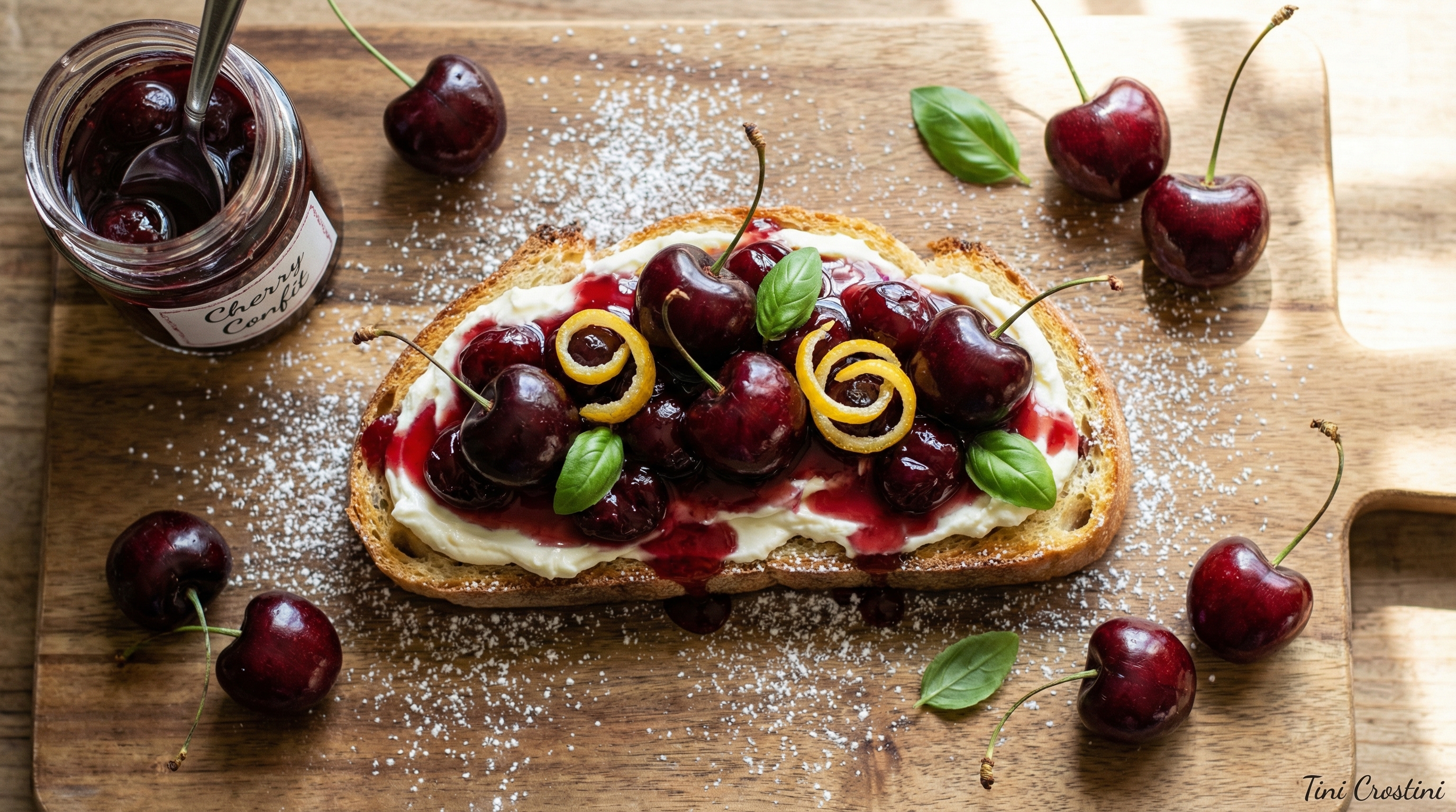 Cerise Confit Crostini