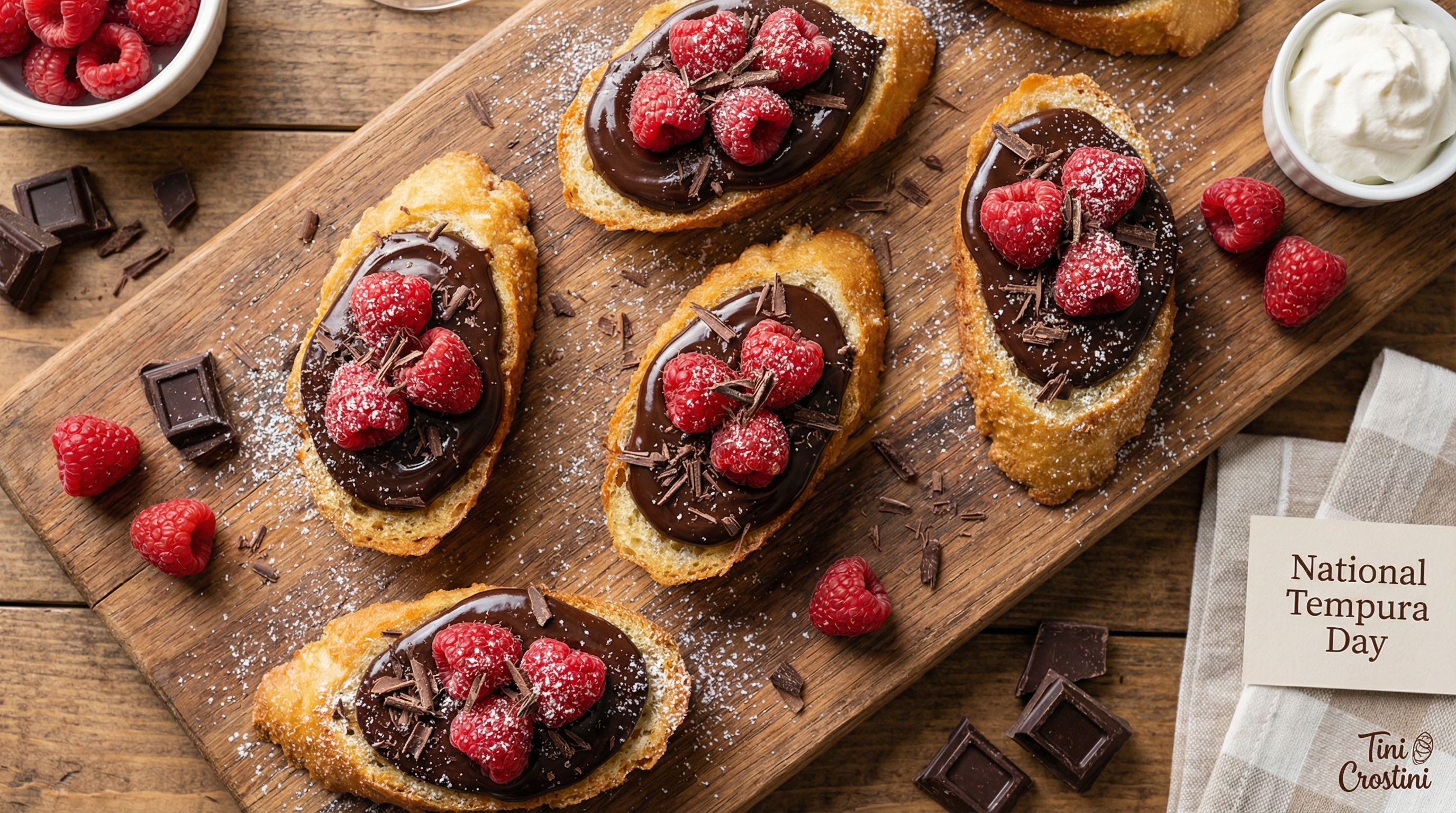 Midnight Raspberry Dream Crostini