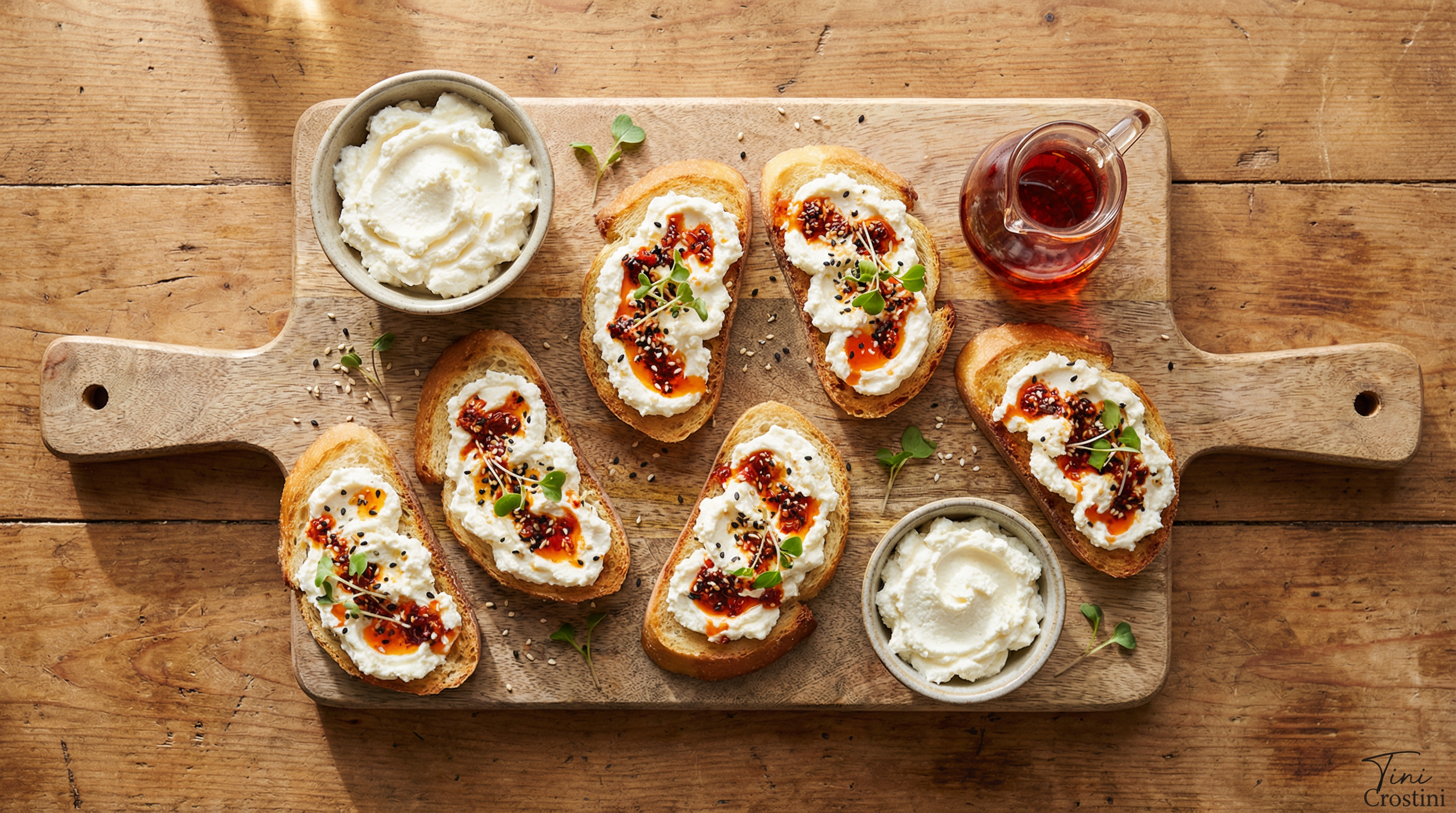 Global Harmony Whipped Feta Crostini
