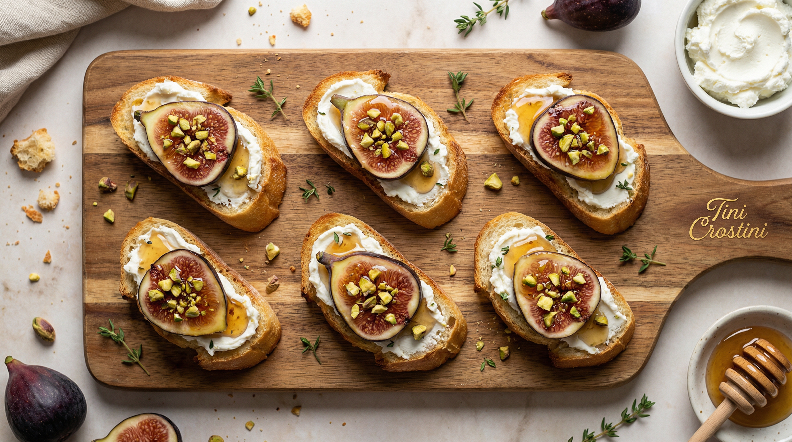 Emerald Fairy Fig and Goat Cheese Crostini