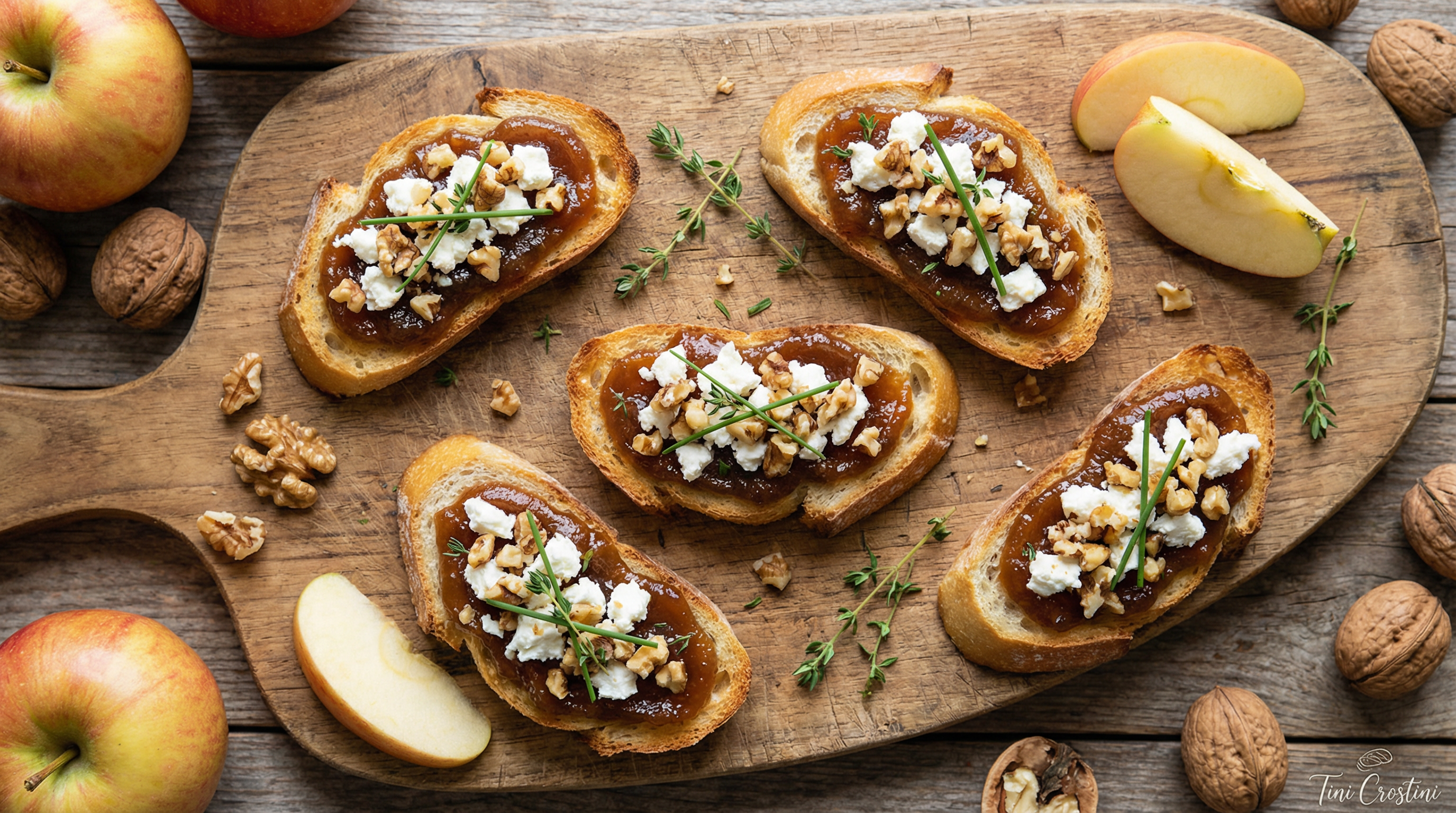 Johnny's Apple Butter and Goat Cheese Crostini