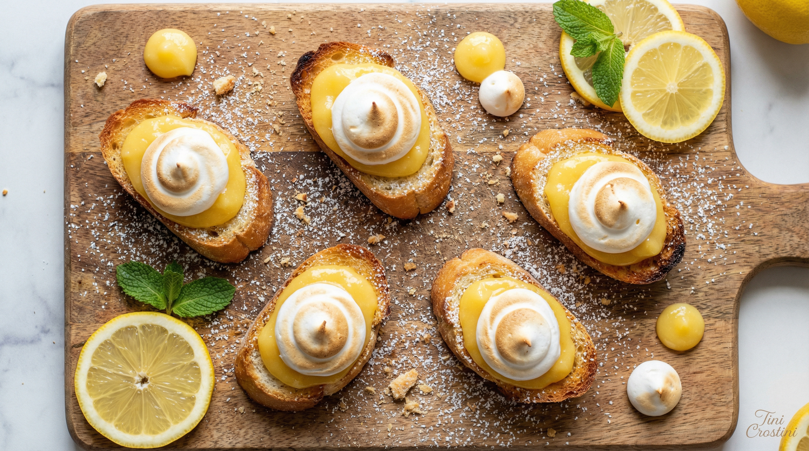 Zesty Lemon Meringue Cloud Crostini