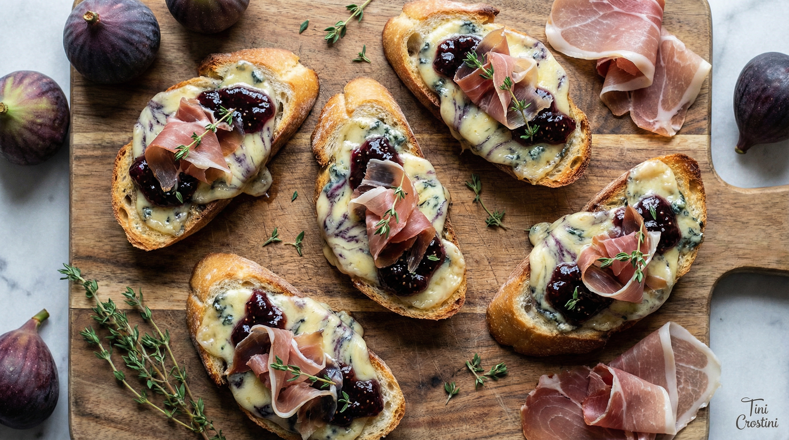 Galactic Gorgonzola and Fig Crostini