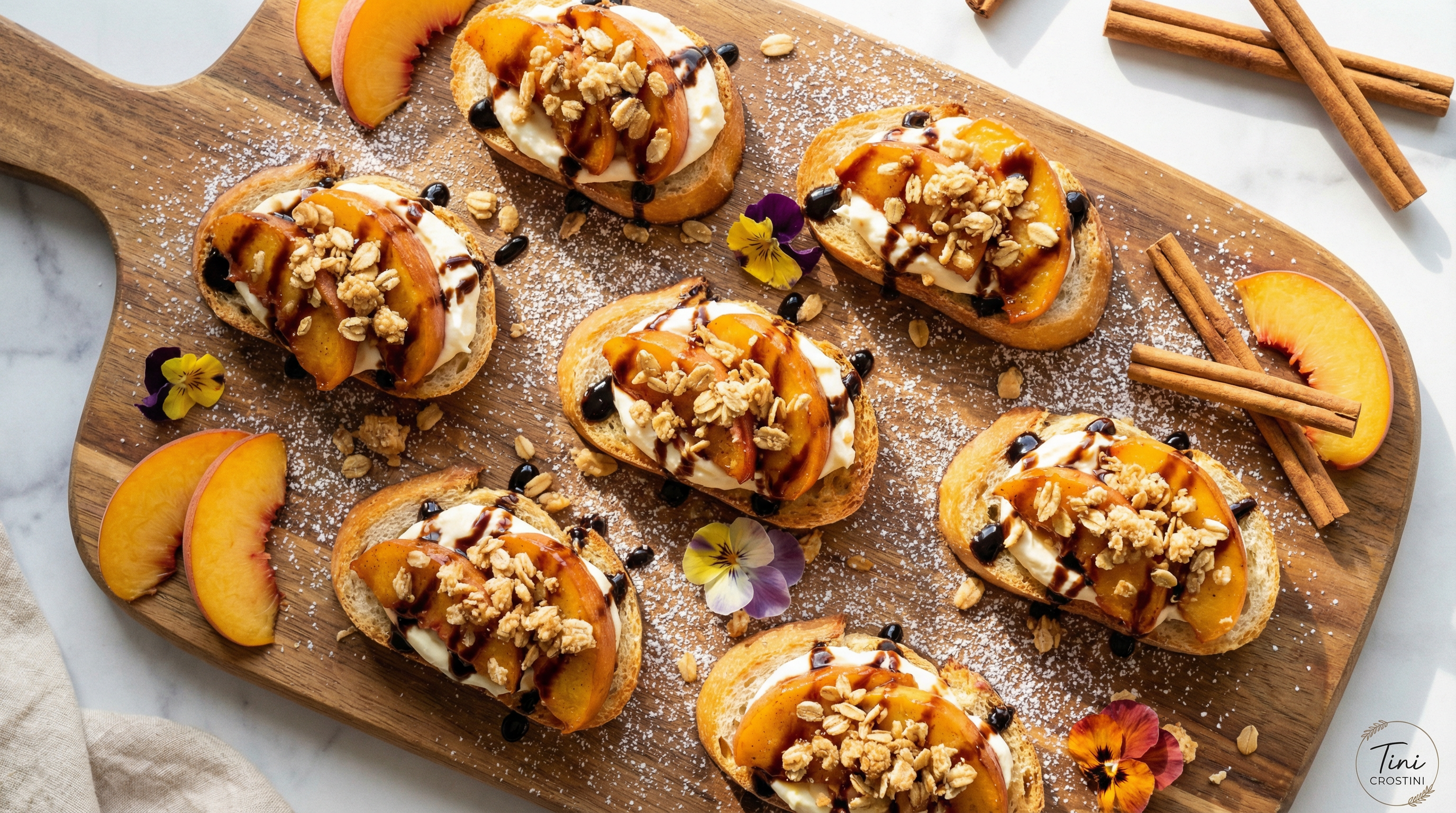 National Peach Cobbler Crostini Delight