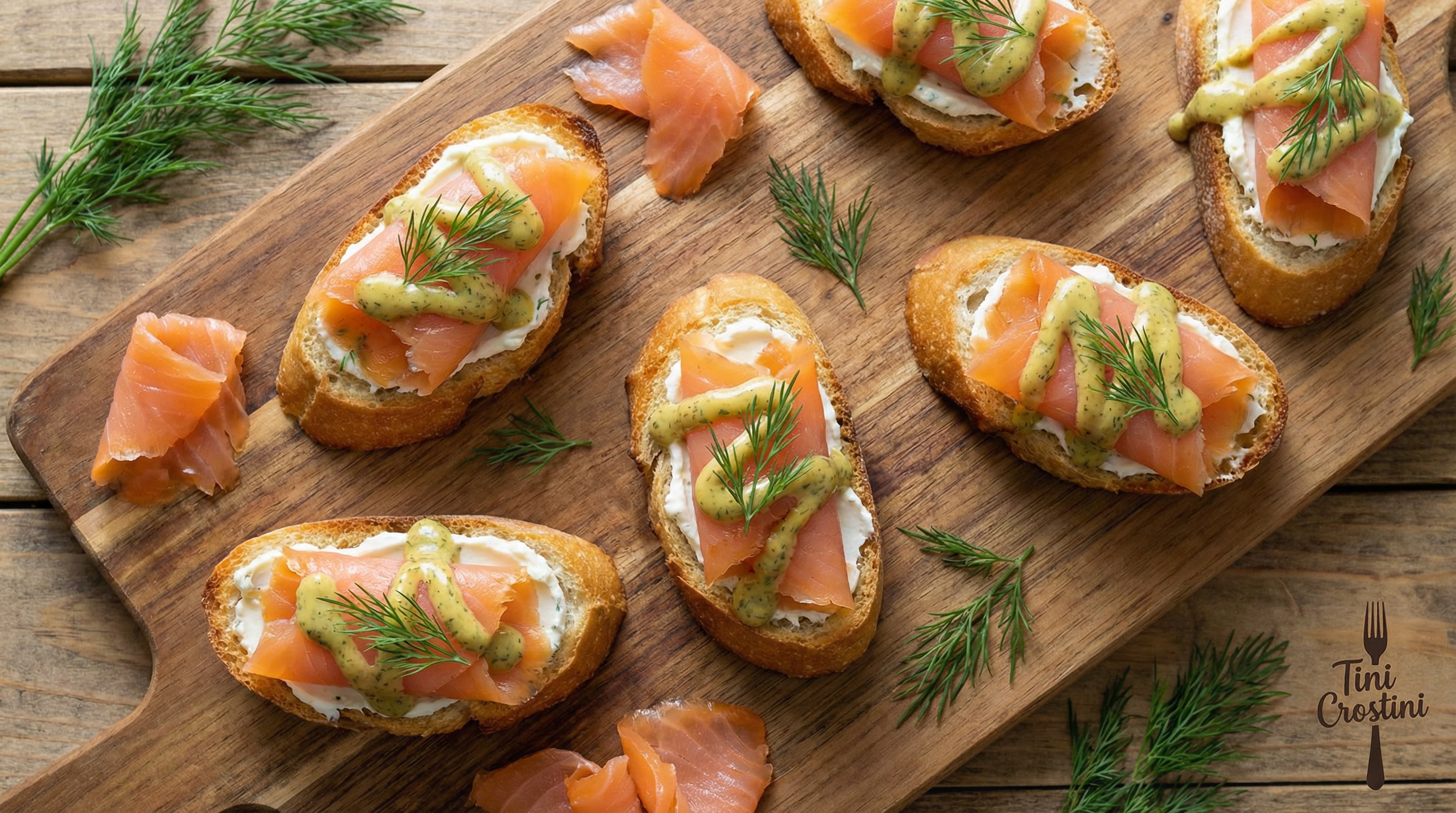 Syttende Mai Smoked Salmon Crostini