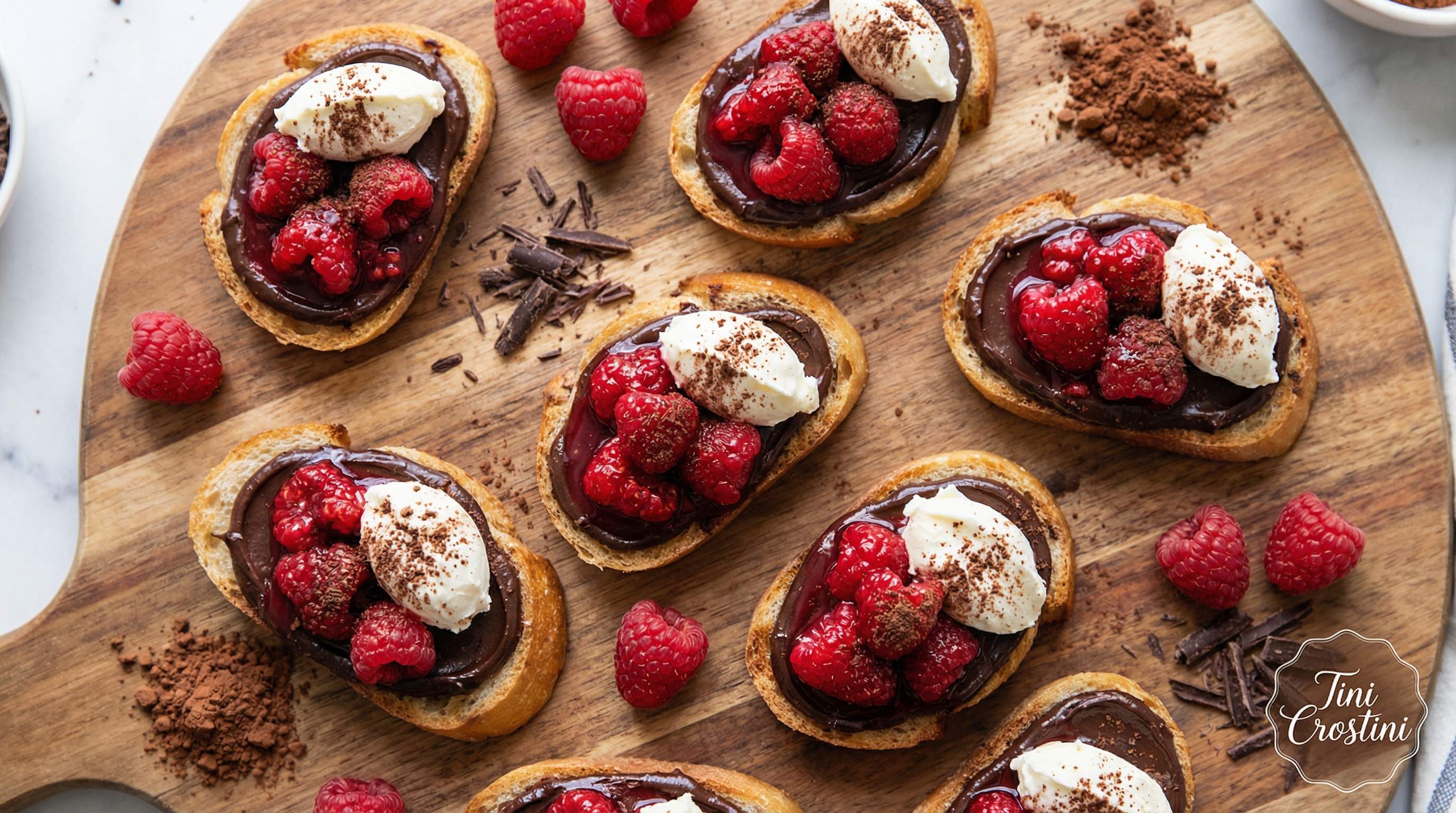 Dark Chocolate Devil's Food Crostini