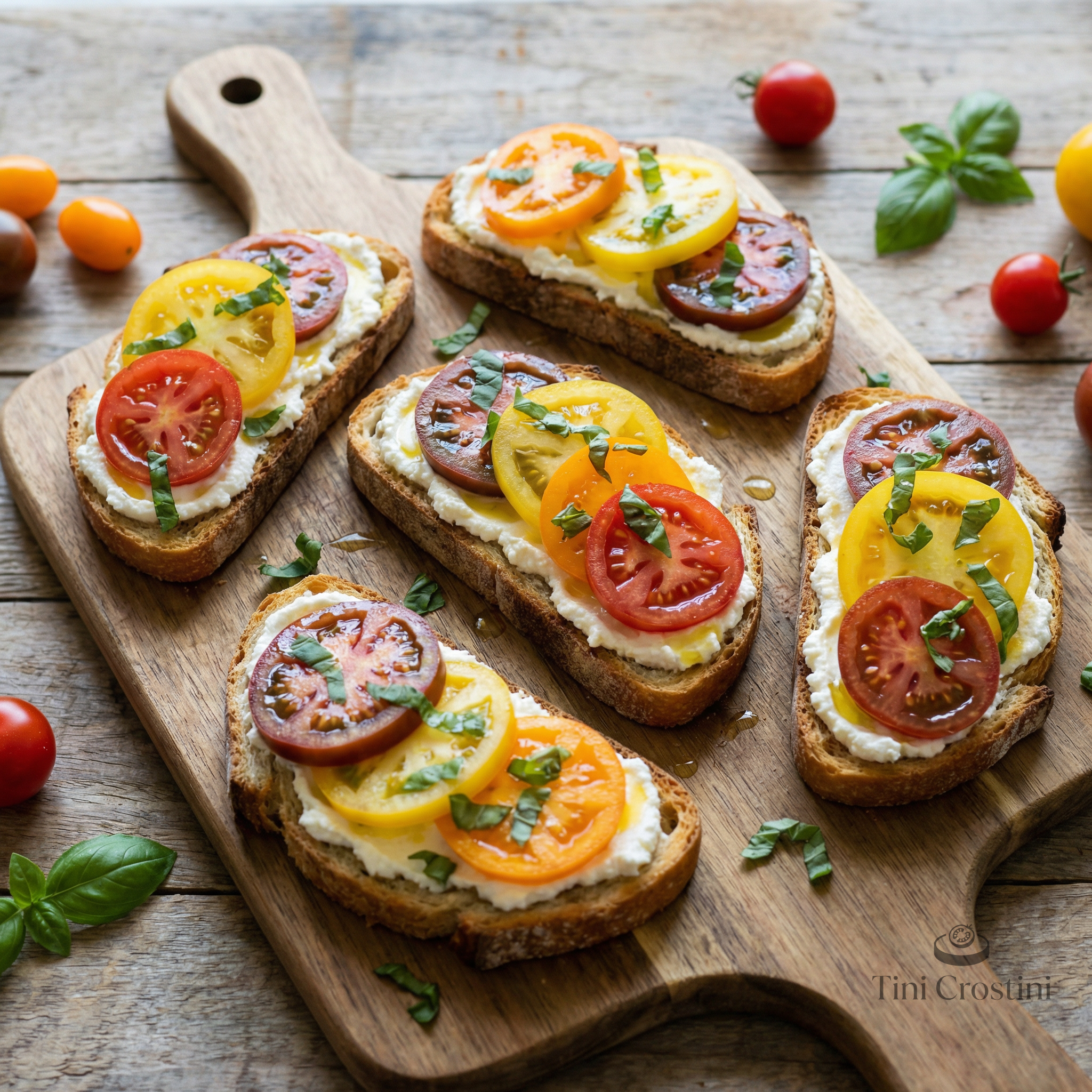 Biodiversity Heirloom Tomato Crostini