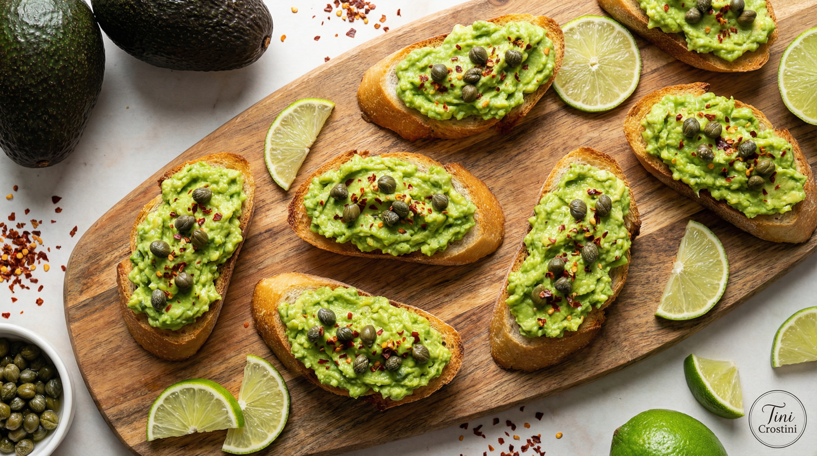 World Turtle Day Avocado & Caper Crostini