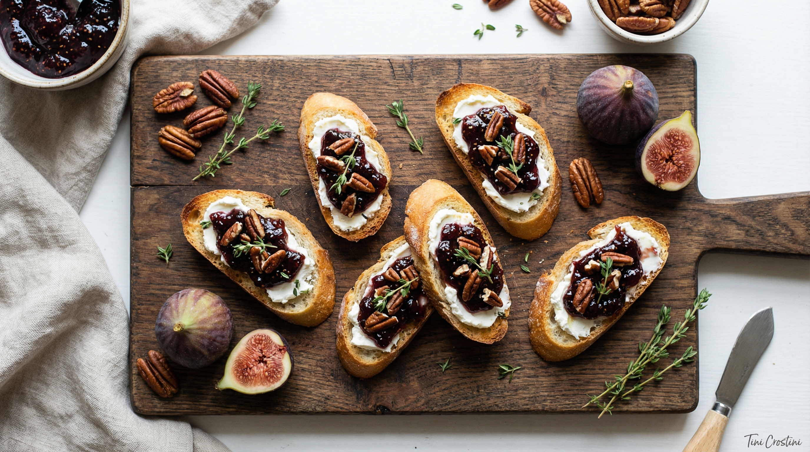 National Cheese Day Fig & Pecan Crostini