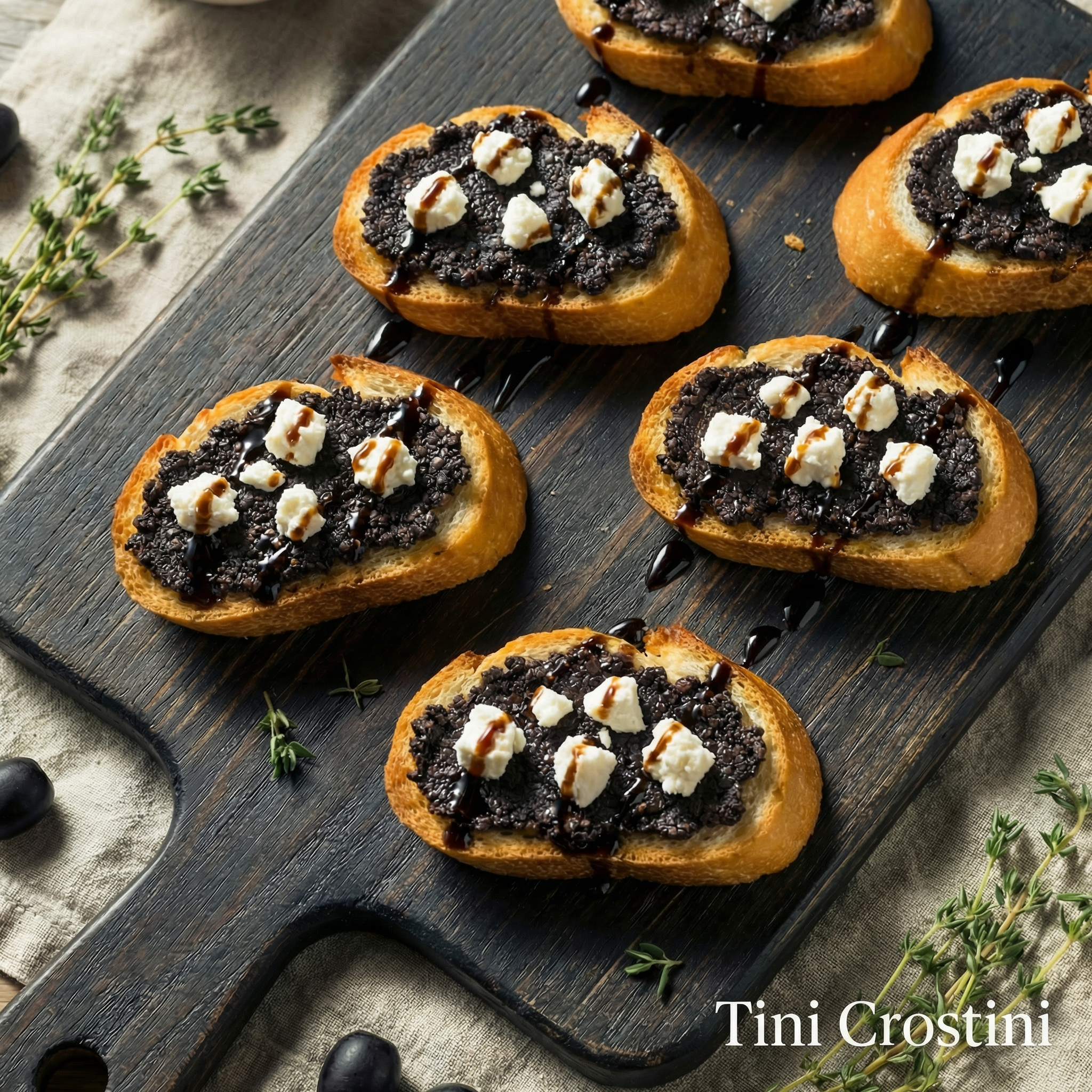 Black Olive Tapenade & Goat Cheese Meteorites