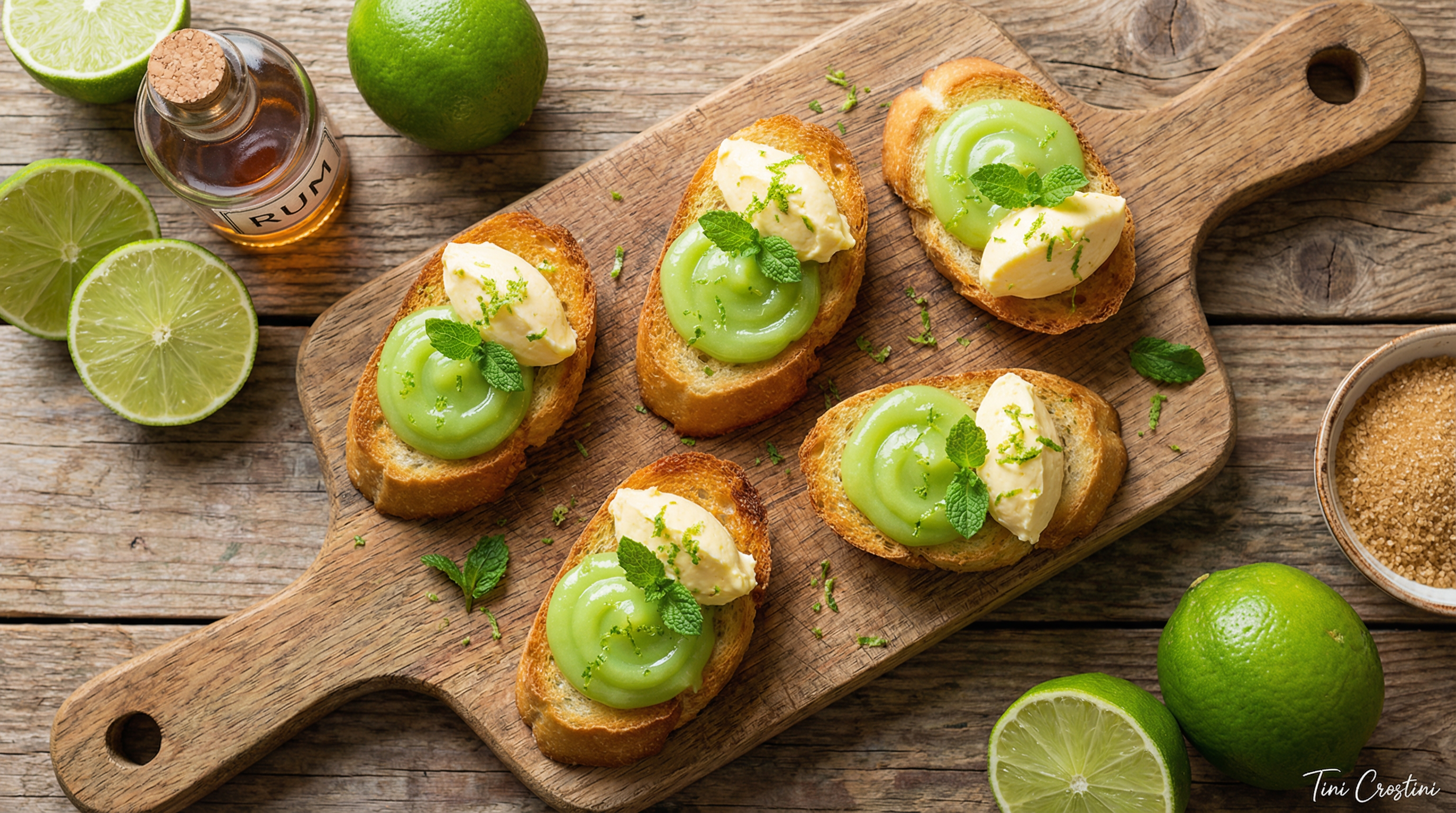 National Daiquiri Day Lime Curd Crostini