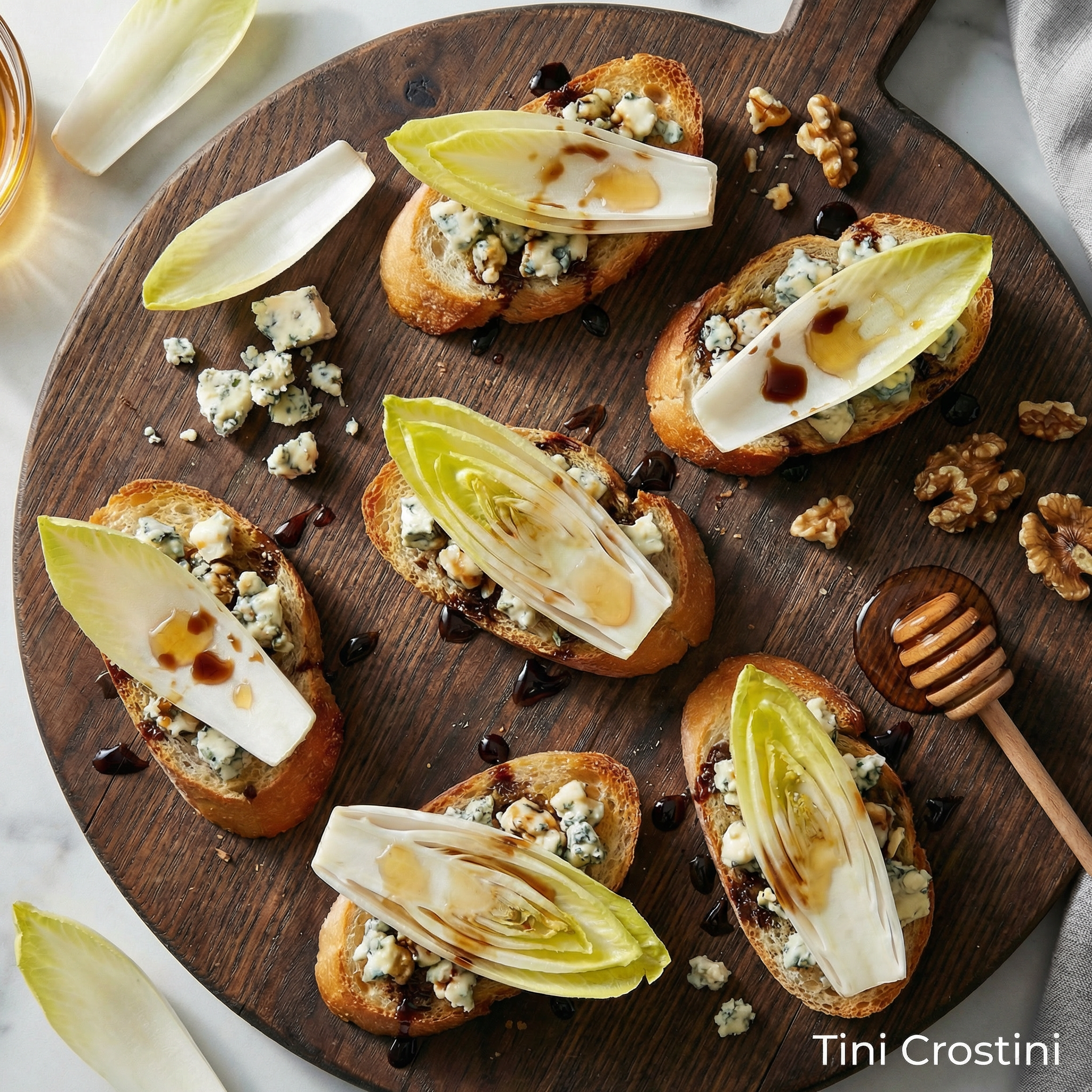 Belgian Endive And Blue Cheese Crostini
