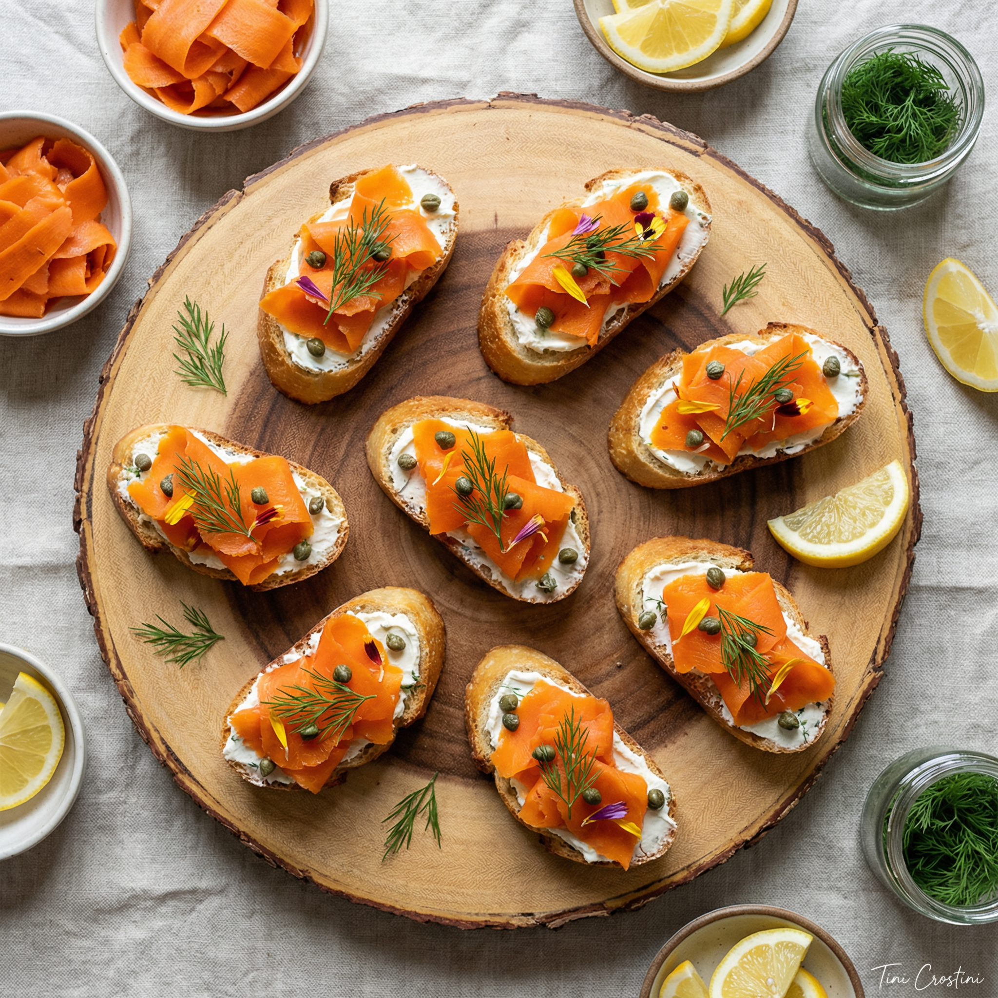 BagelFest Carrot Lox Crostini