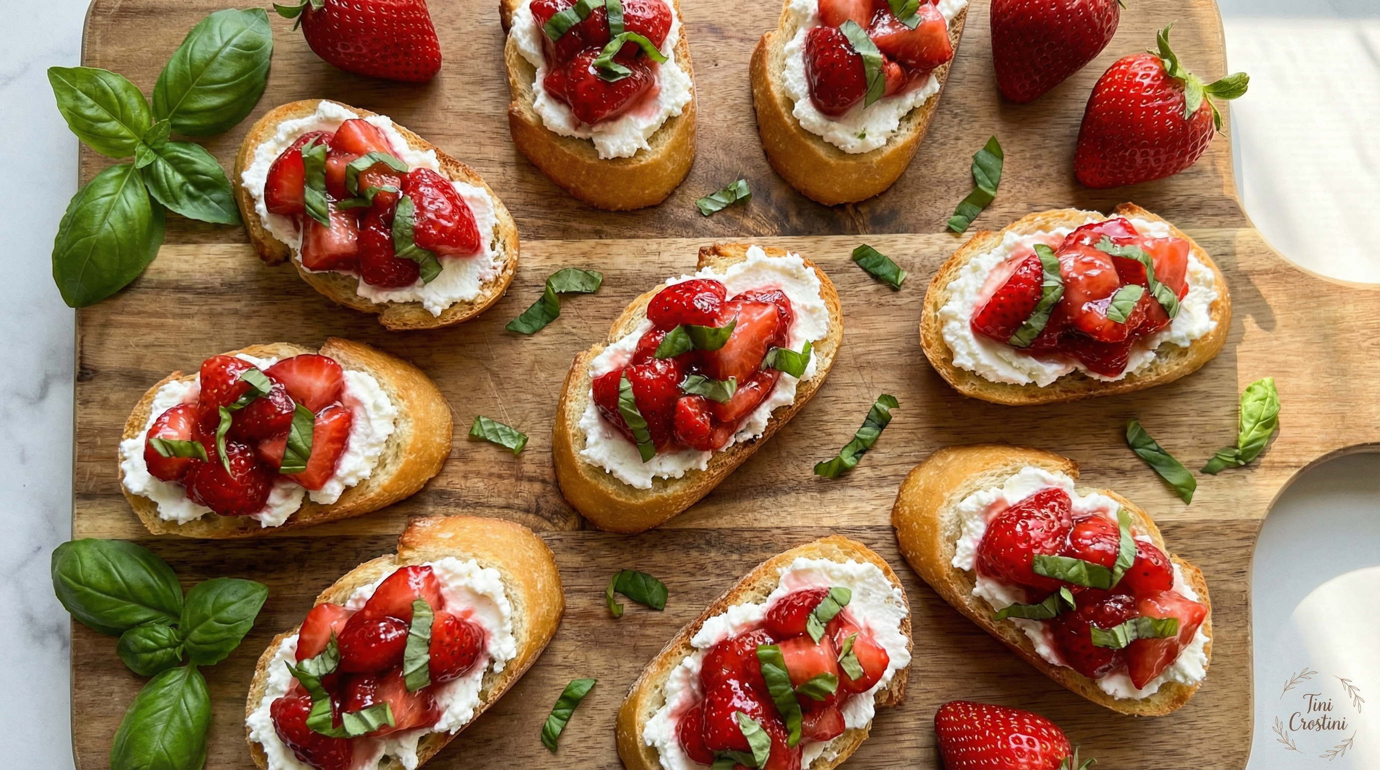 Strawberry Cheesecake Delight Crostini