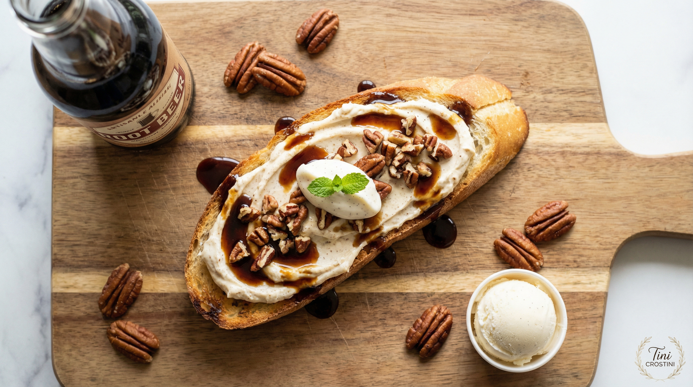 Root Beer Float Mascarpone Crostini
