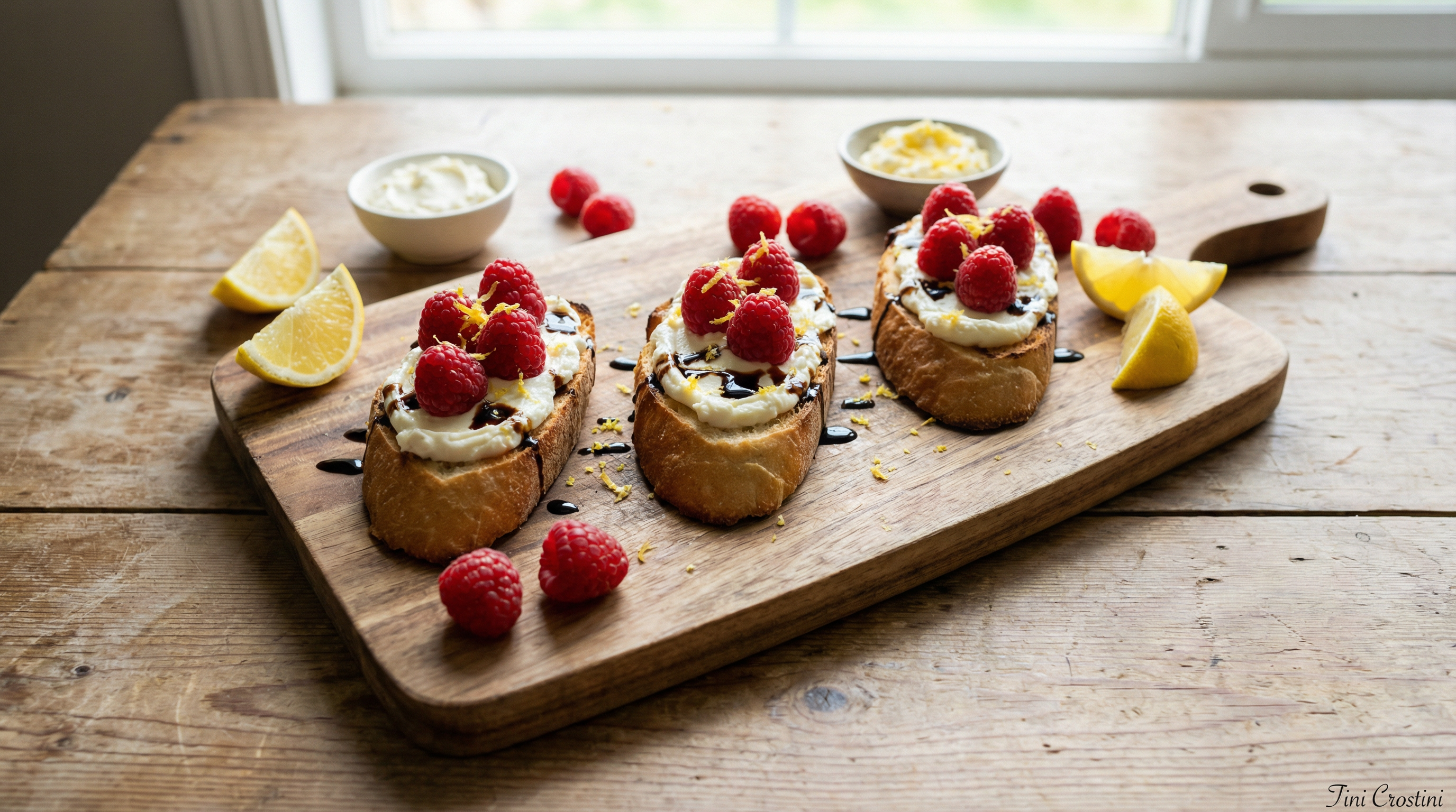 Raspberry Mascarpone Summer Delight Crostini