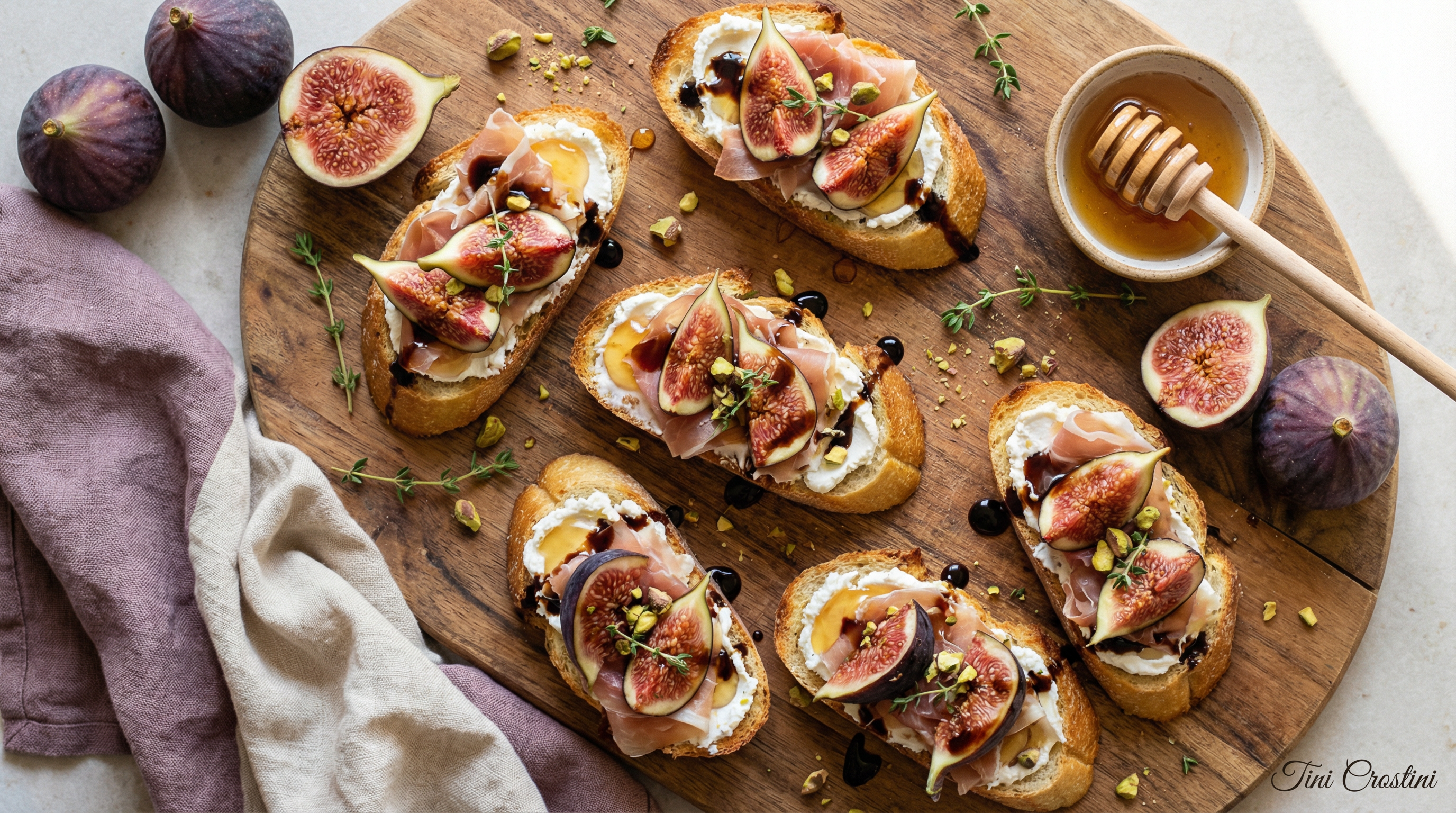 Honeyed Fig and Prosciutto Harvest Crostini