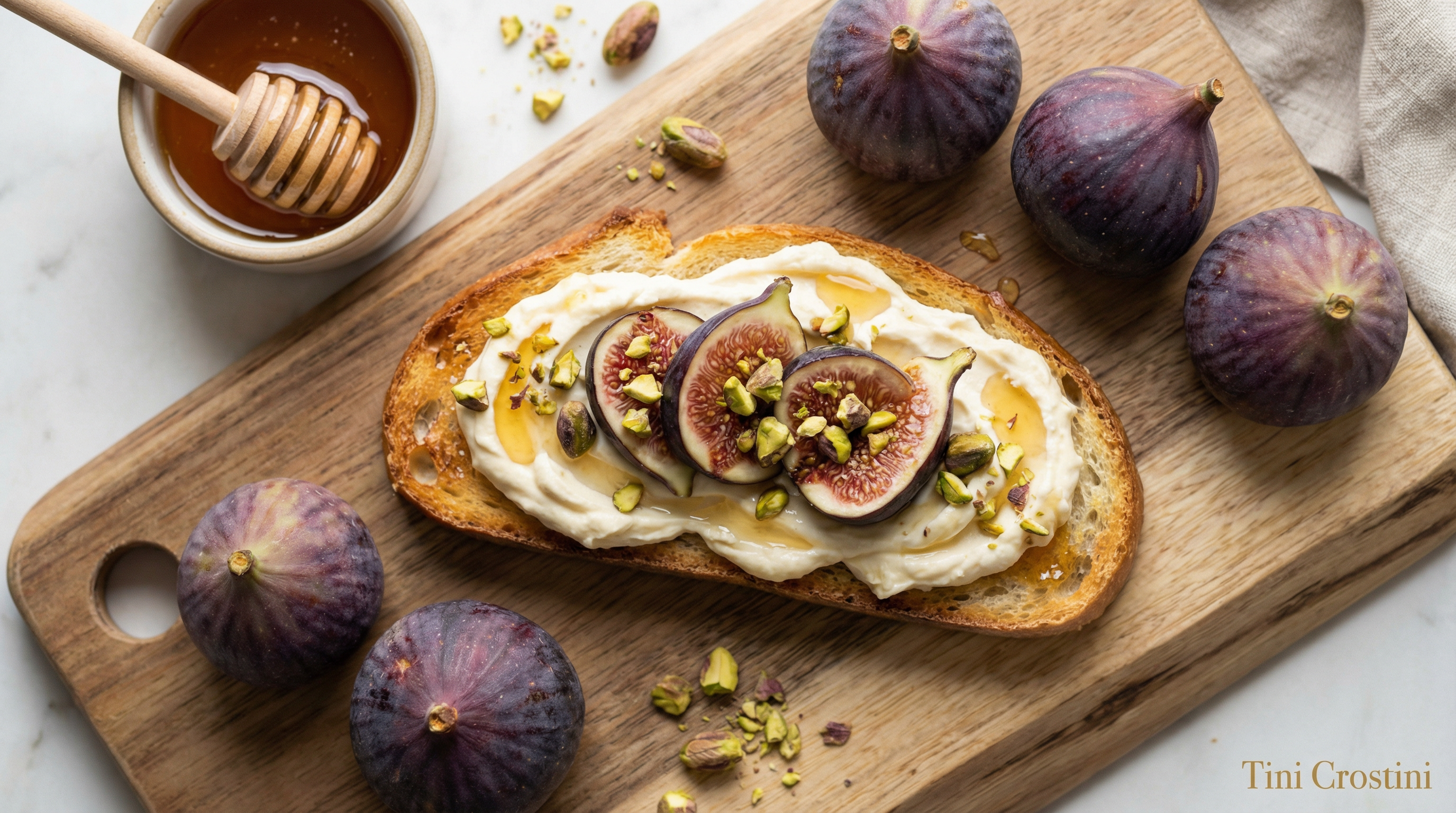 Honey-Whipped Mascarpone and Fig Crostini