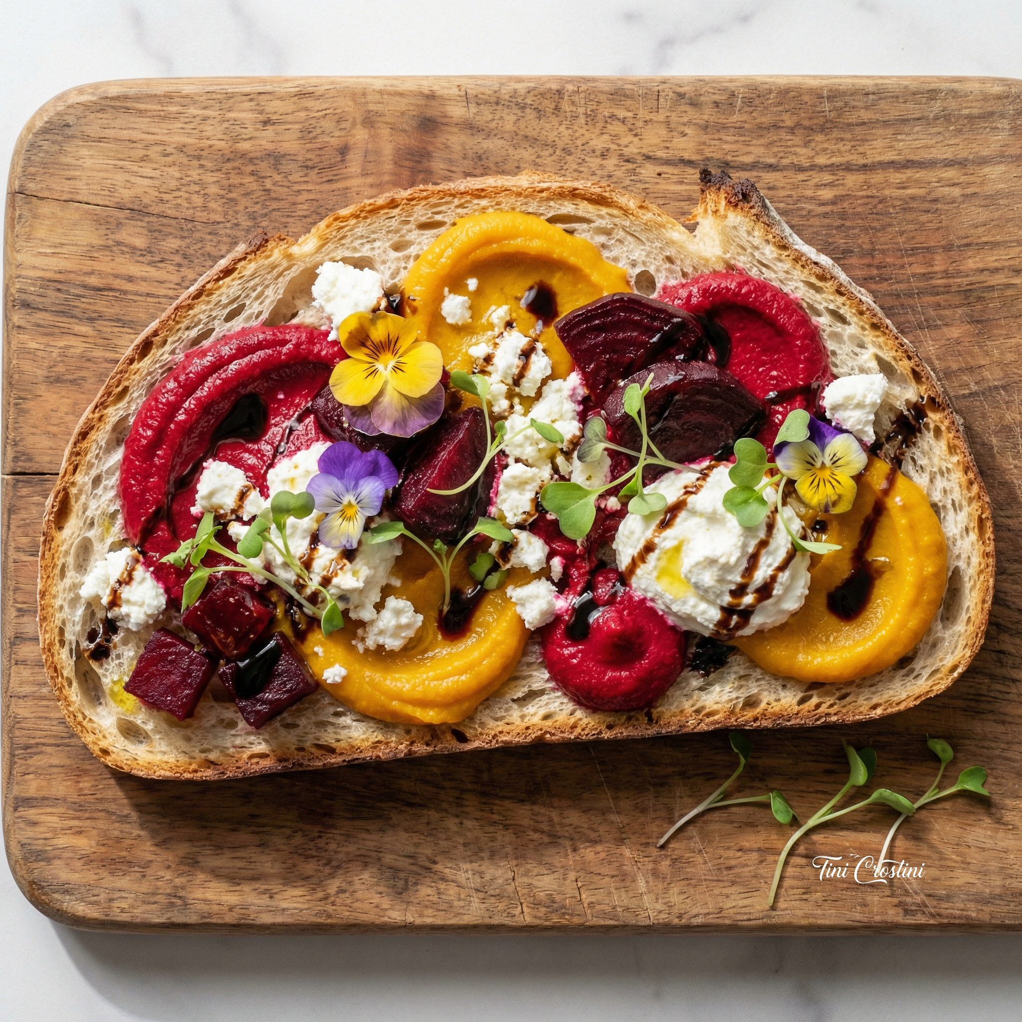 Abstract Beet and Goat Cheese Canvas