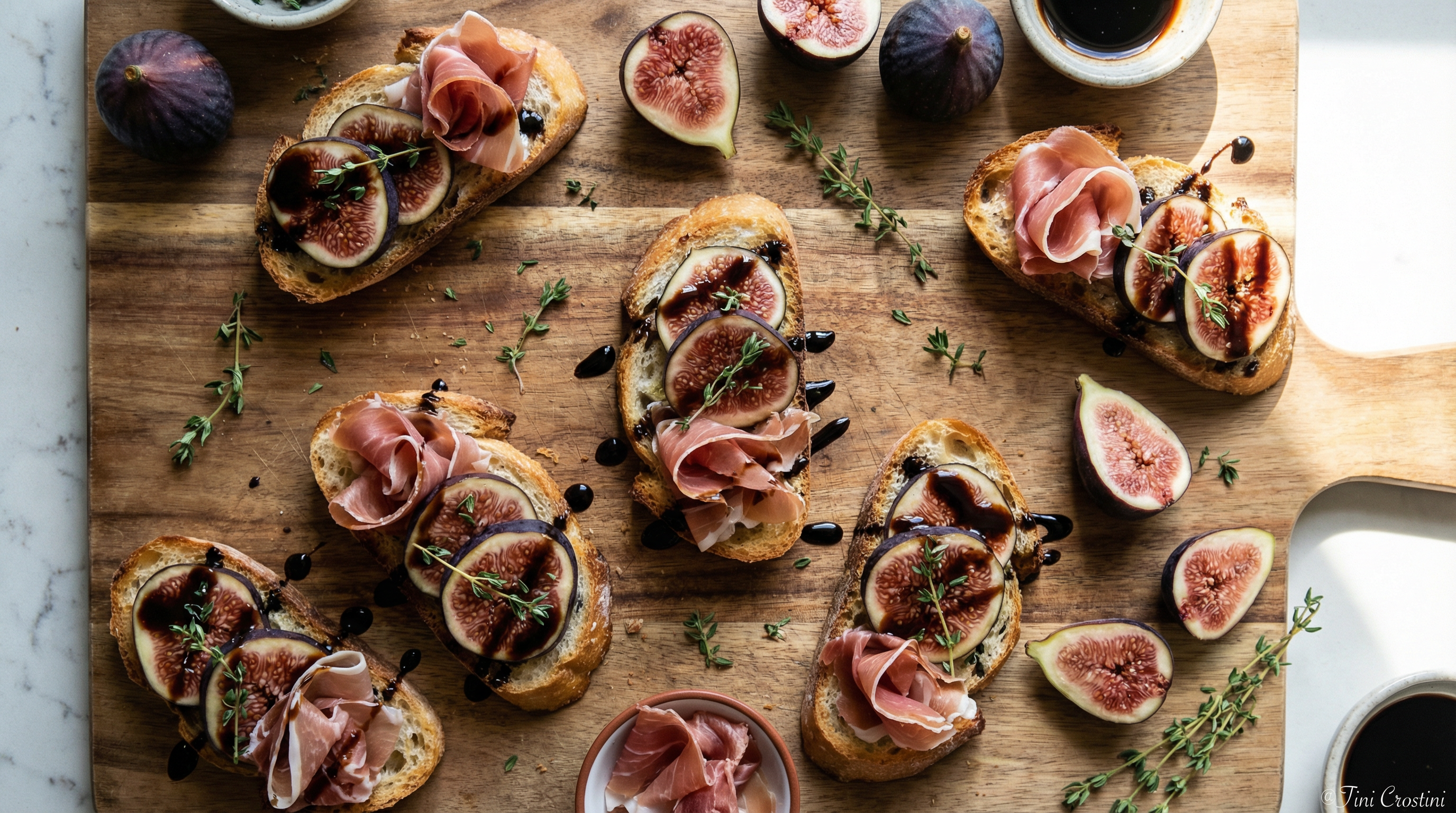 Shadowed Fig and Prosciutto Crostini