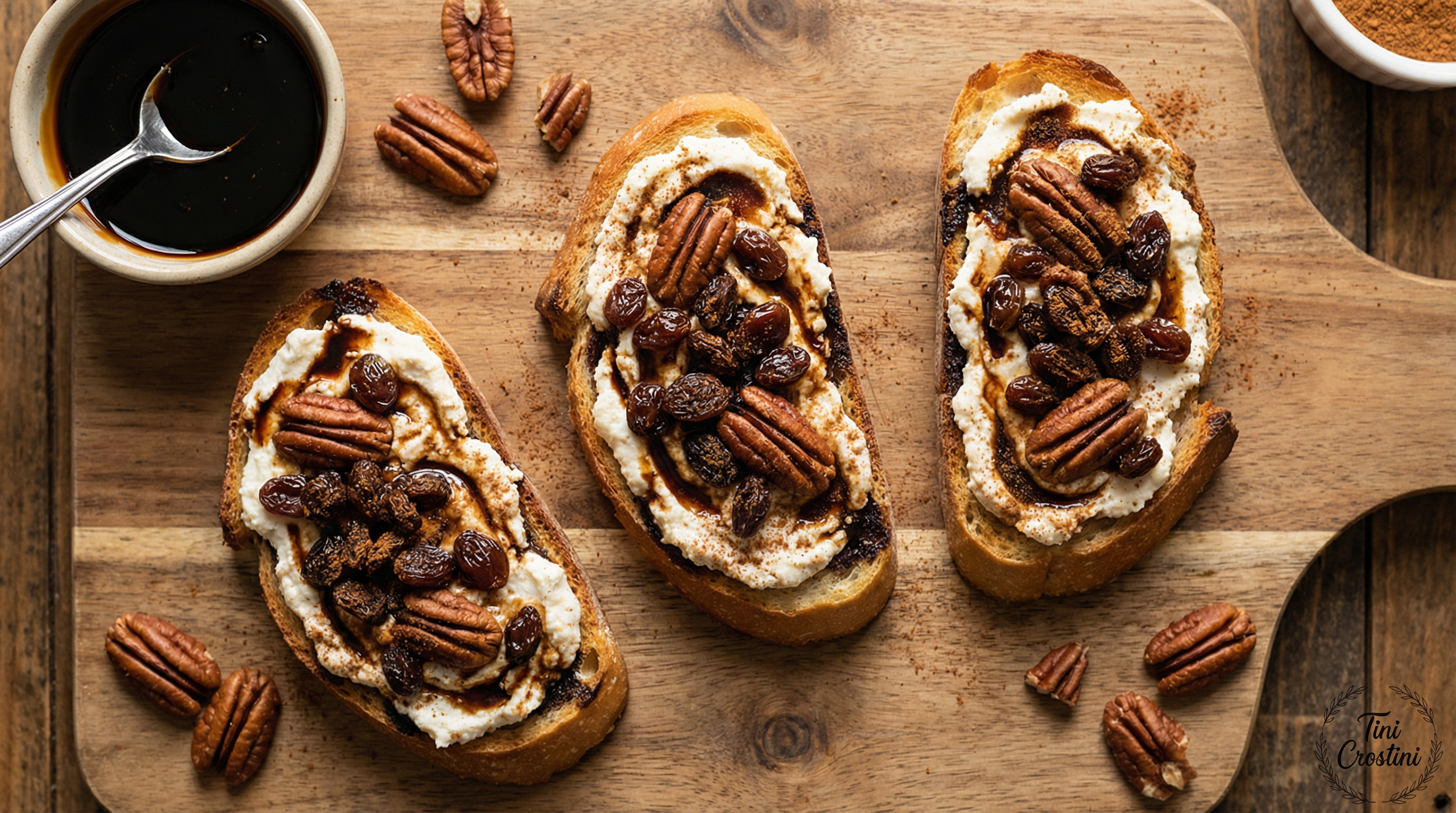 Spiced Molasses Hermit Crostini