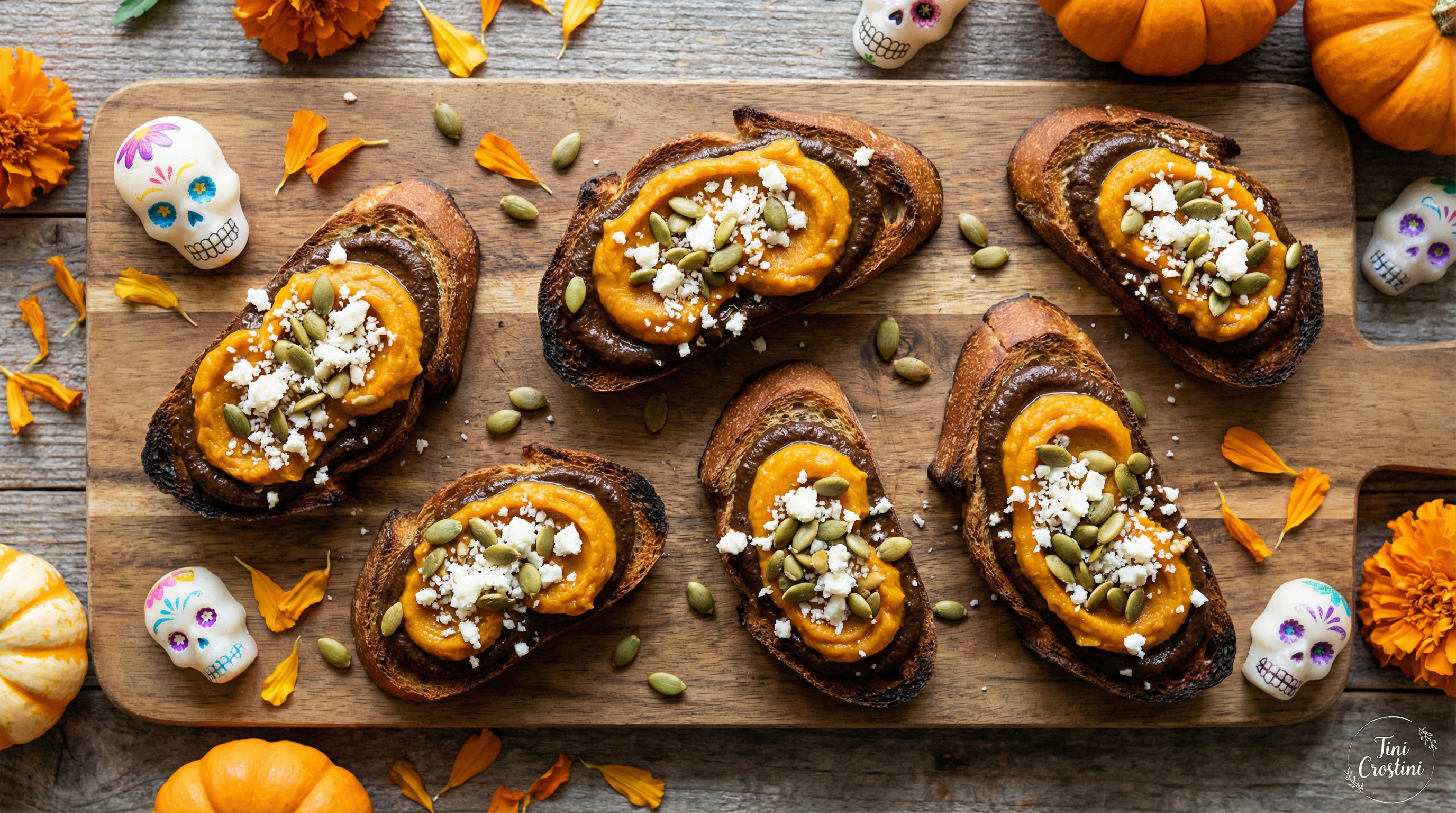 Ofrenda Pumpkin & Mole Crostini