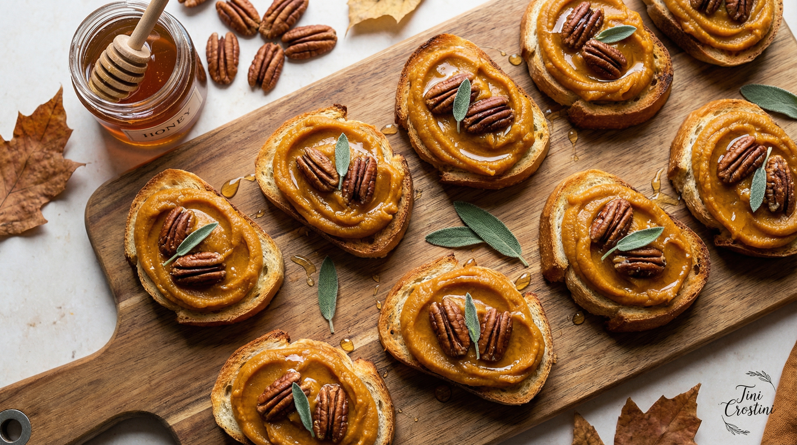 Brown Butter Butternut Squash and Sage Crostini