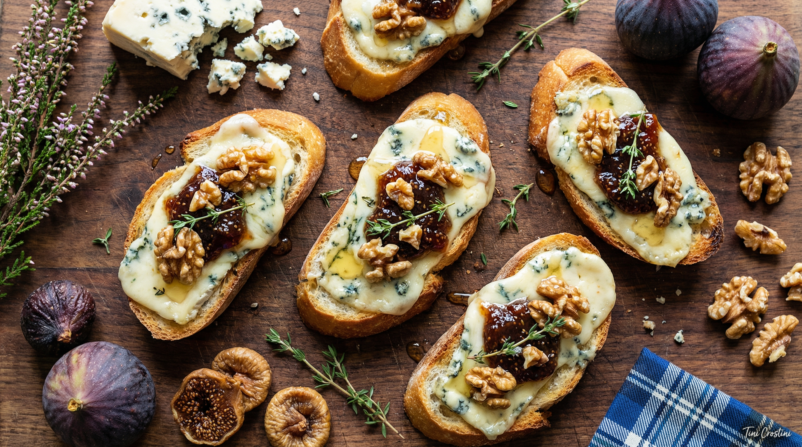 St. Andrew's Blue Cheese & Fig Crostini