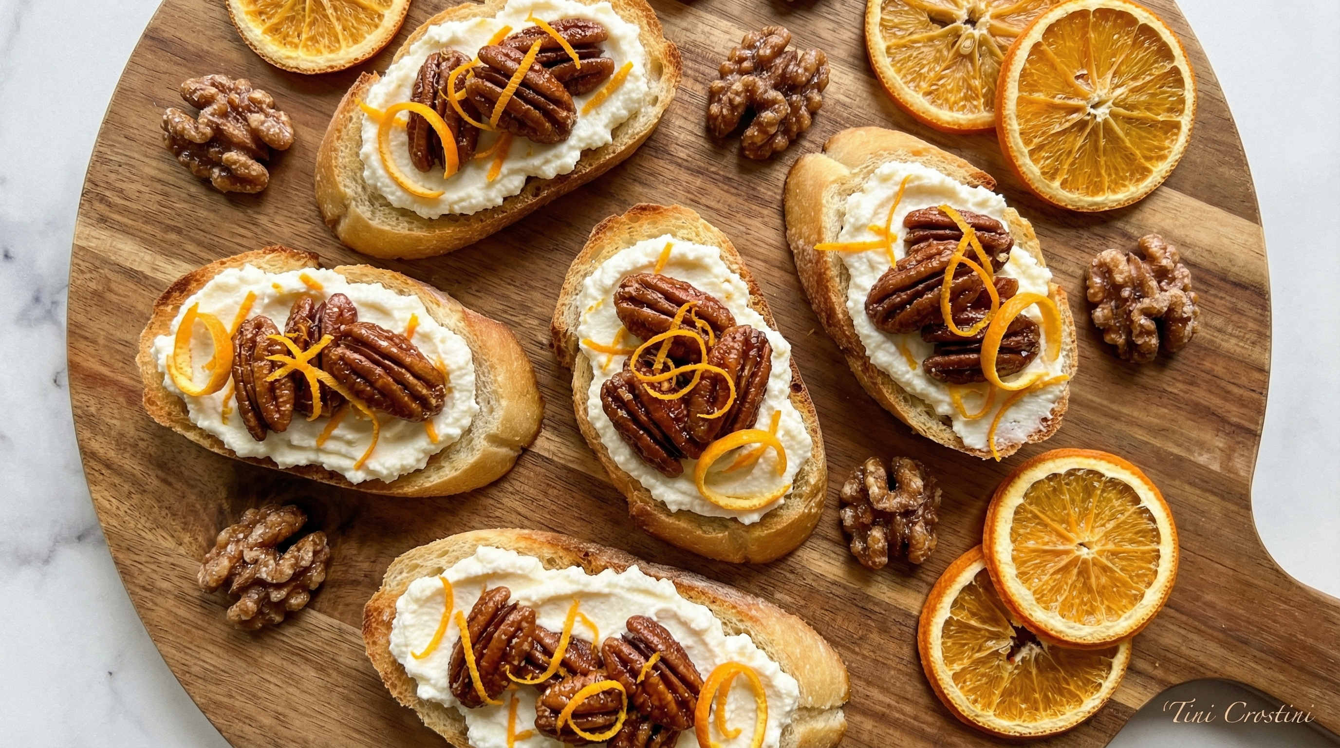 St. Nicholas's Candied Nut Crostini