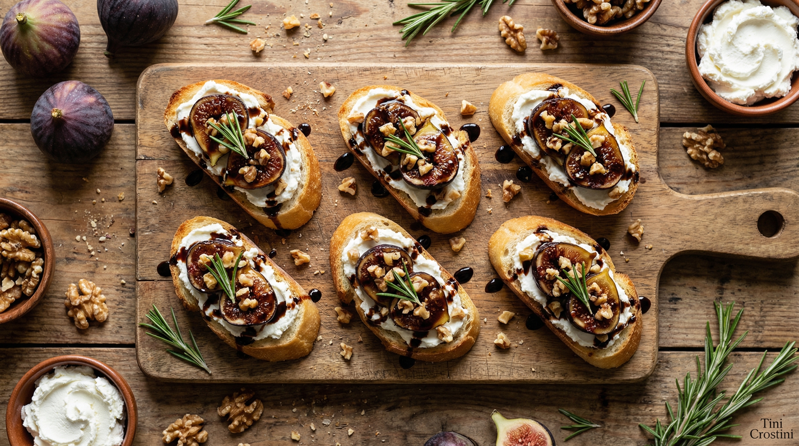 Whipped Goat Cheese and Fig Crostini