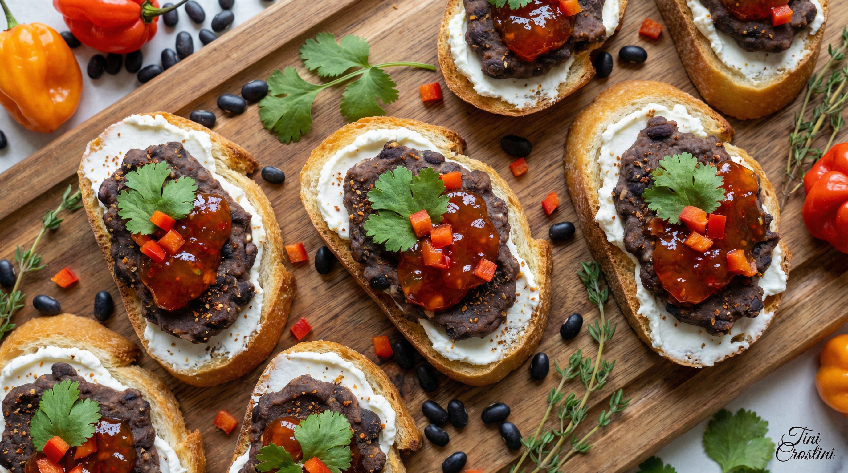 Sweet Heat Pepper Pot Crostini