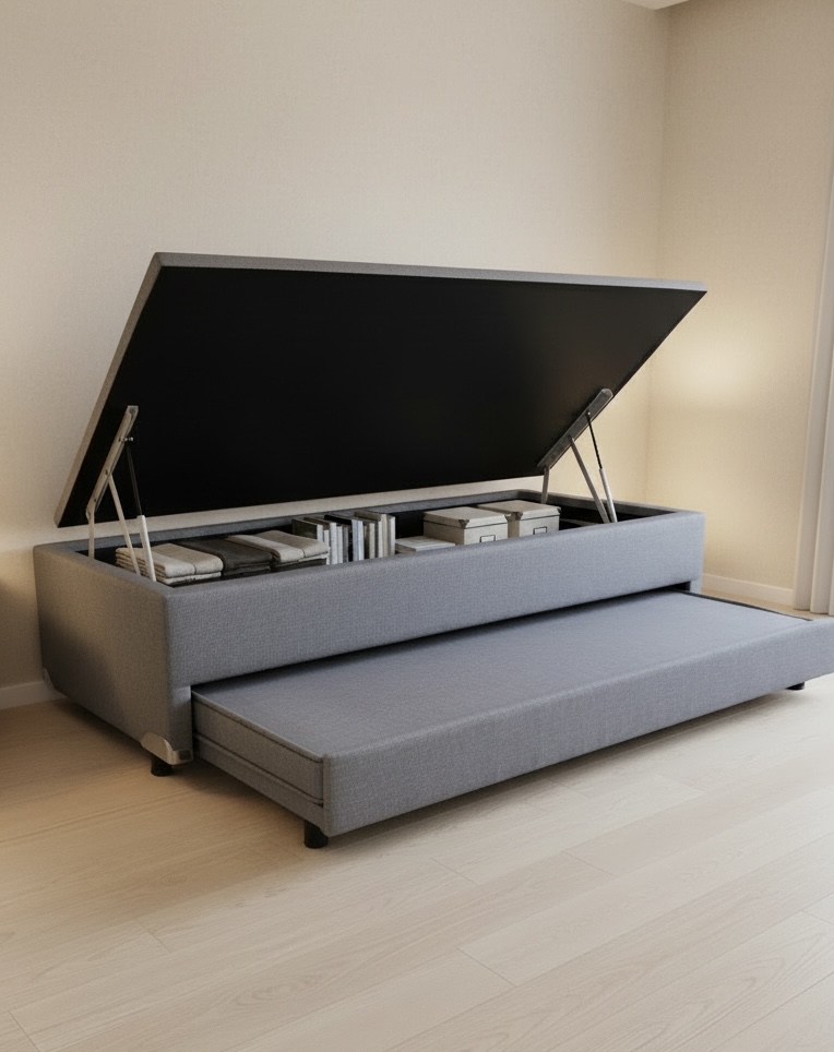 BOX BAÚ COM AUXILIAR ESPUMA SIMPLES