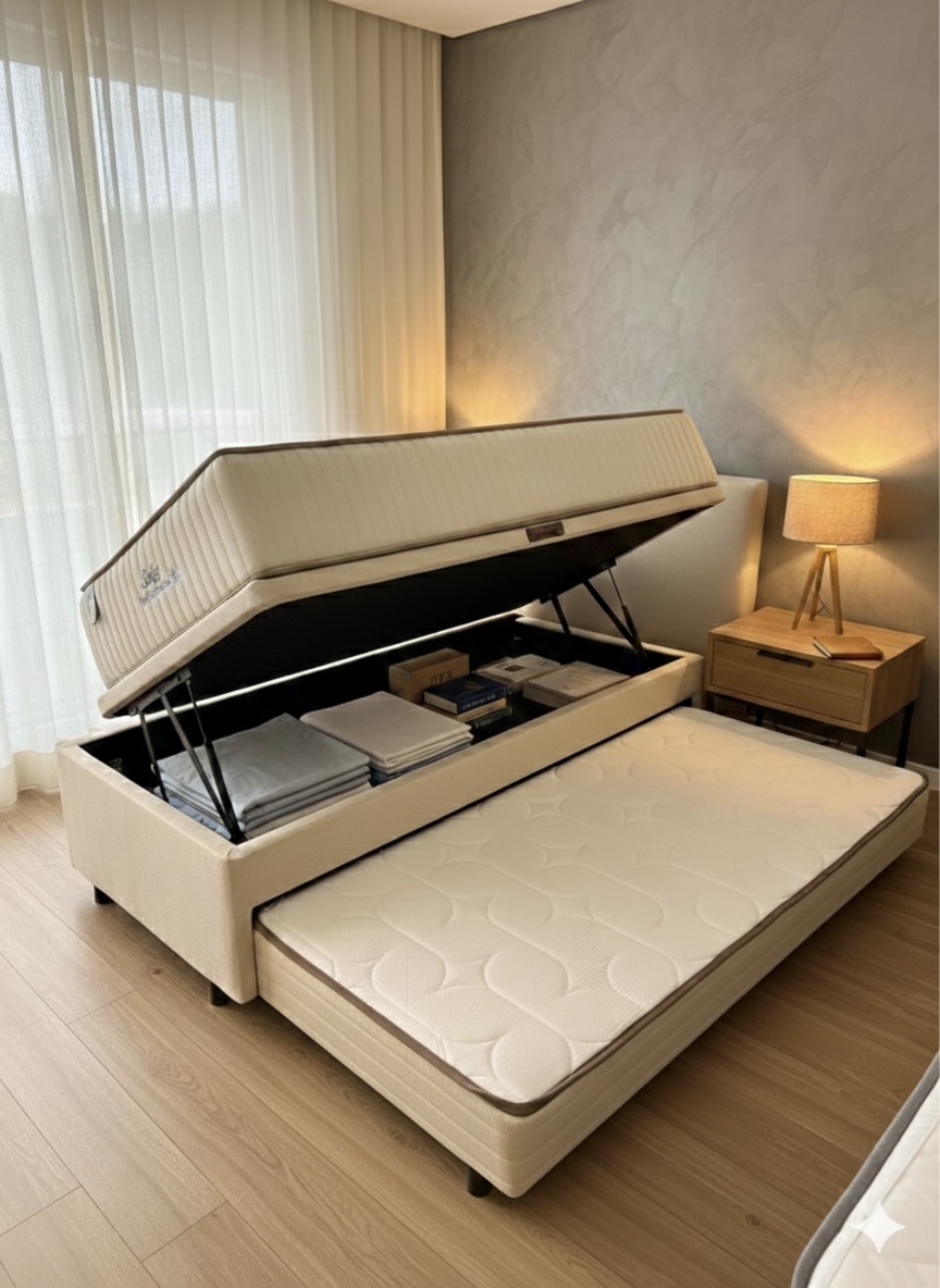 BOX BAÚ COM AUXILIAR ESPUMA PREMIUM