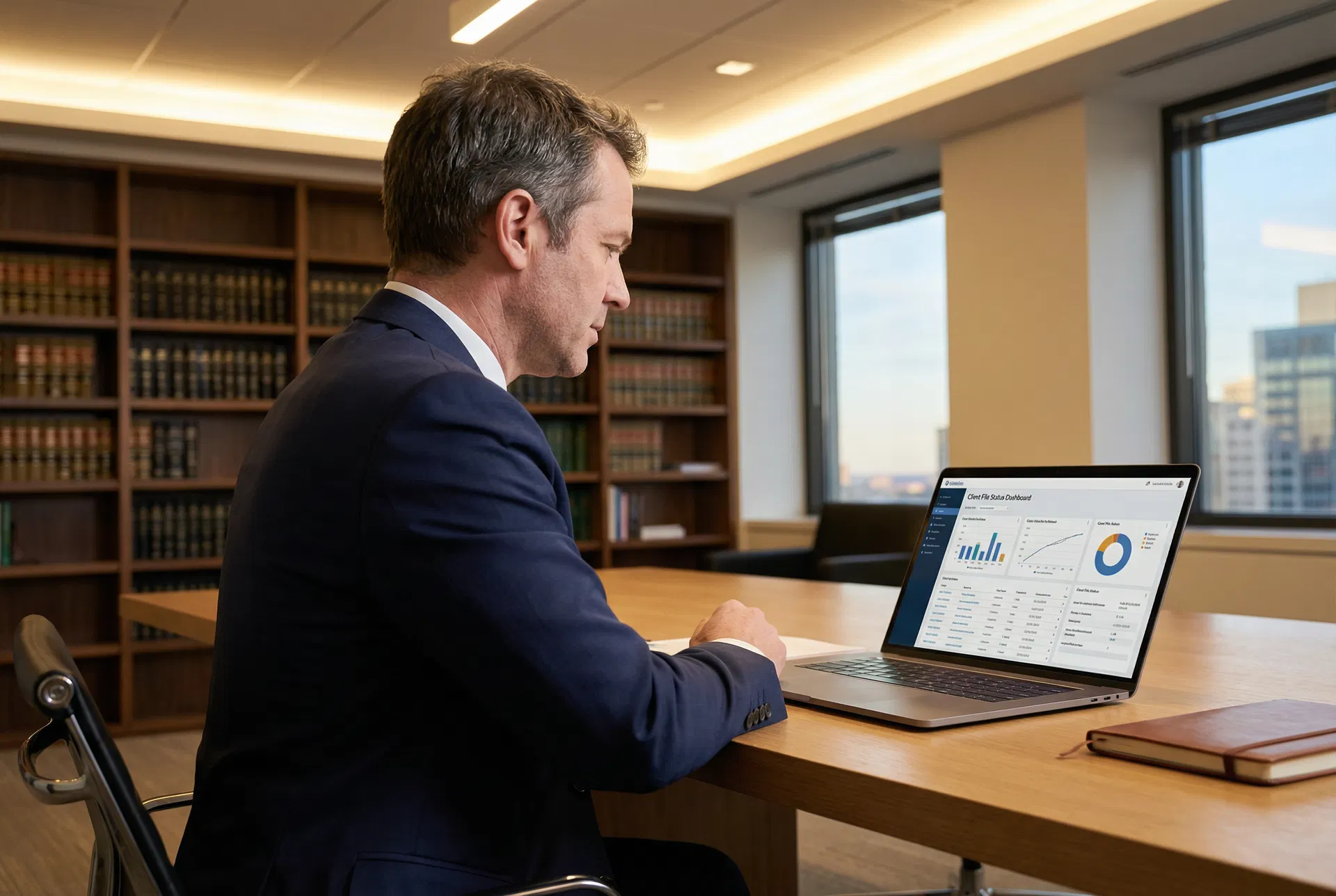 Your client calls to check on their file. Altivox answers for you.