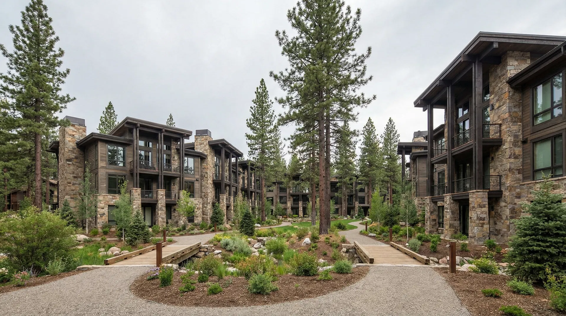Alpine condominium complex in Tahoe