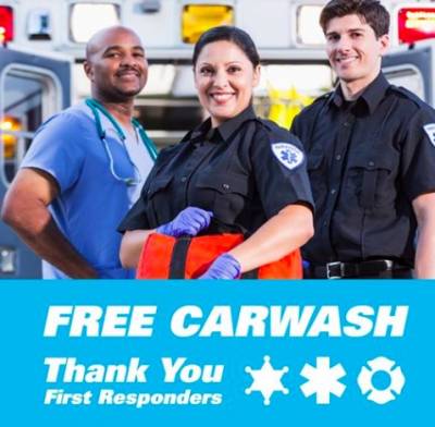 Free Car Wash at Crew Carwash (for first responders)