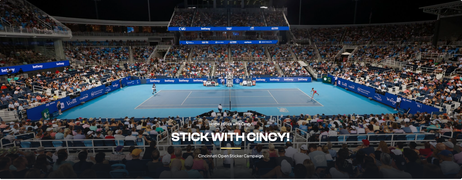 Free exclusive Cincinnati Open stickers
