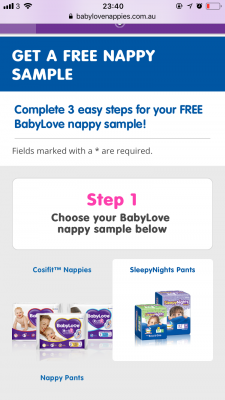 Babylove Nappy Sample