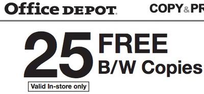 Coupon - 25 FREE B/W Copies