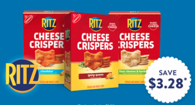 Coupon - Free 7 oz. box of RITZ Cheese Crispers at Walmart