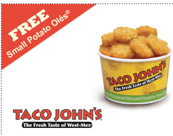 Coupon - Free Potato Oles at Taco Johns (Purchase Required)