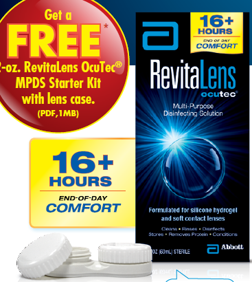 Coupon - Free RevitaLens OcuTec MPDS Starter Kit With Lens Case