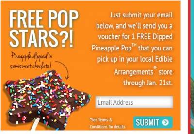 Edible Arrangements Voucher for Free, Dipped Pineapple Pop
