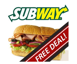 Free 6 inch Subway Sub