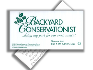 Free Backyard Conservation Sign