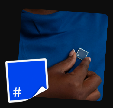 free Blue Square pin