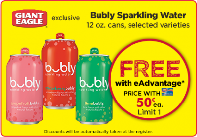 Free Bubly Sparkling Water 