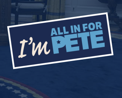 FREE bumper sticker - I'm All In for Pete