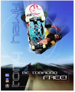 Free CDC Publication - Tony Hawk \"Be tobacco free!\"
