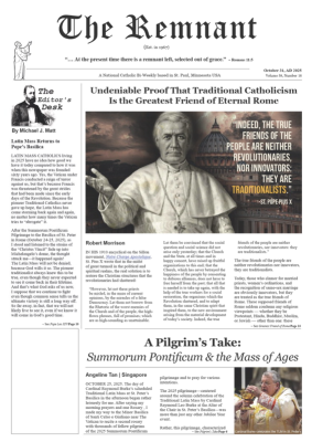 Free Copy of The Remnant - National Catholic Newspaper